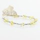 Polished lemon amber bracelet with wire